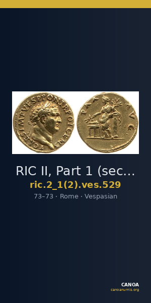 RIC II, Part 1 (second edition) Vespasian 529 — CANOA