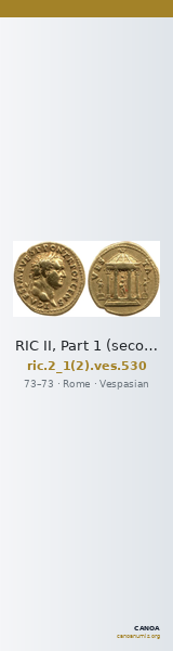 RIC II, Part 1 (second edition) Vespasian 530 — CANOA