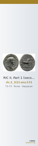 RIC II, Part 1 (second edition) Vespasian 531 — CANOA