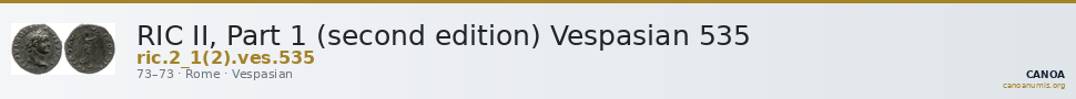 RIC II, Part 1 (second edition) Vespasian 535 — CANOA