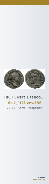 RIC II, Part 1 (second edition) Vespasian 536 — CANOA