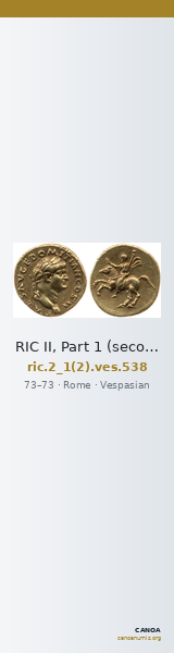 RIC II, Part 1 (second edition) Vespasian 538 — CANOA