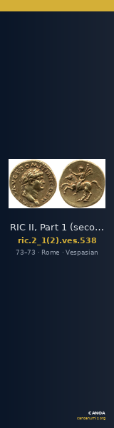 RIC II, Part 1 (second edition) Vespasian 538 — CANOA
