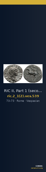 RIC II, Part 1 (second edition) Vespasian 539 — CANOA
