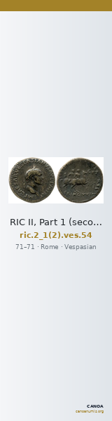 RIC II, Part 1 (second edition) Vespasian 54 — CANOA