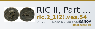 RIC II, Part 1 (second edition) Vespasian 54 — CANOA