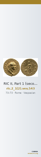 RIC II, Part 1 (second edition) Vespasian 543 — CANOA