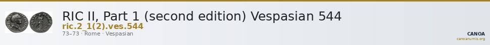 RIC II, Part 1 (second edition) Vespasian 544 — CANOA