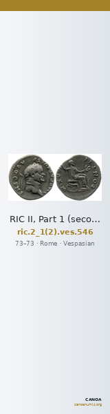 RIC II, Part 1 (second edition) Vespasian 546 — CANOA