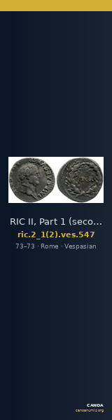 RIC II, Part 1 (second edition) Vespasian 547 — CANOA