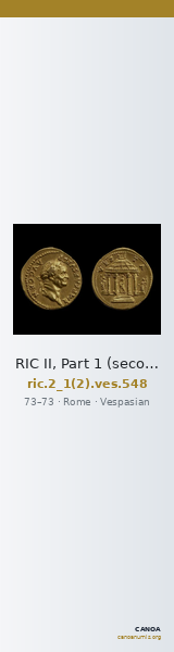 RIC II, Part 1 (second edition) Vespasian 548 — CANOA