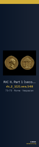 RIC II, Part 1 (second edition) Vespasian 548 — CANOA