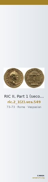 RIC II, Part 1 (second edition) Vespasian 549 — CANOA
