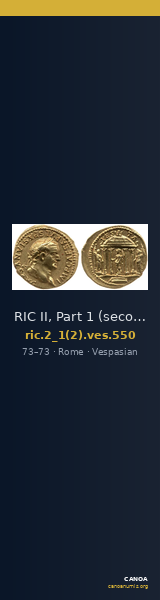 RIC II, Part 1 (second edition) Vespasian 550 — CANOA