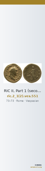 RIC II, Part 1 (second edition) Vespasian 551 — CANOA
