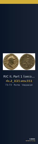 RIC II, Part 1 (second edition) Vespasian 551 — CANOA