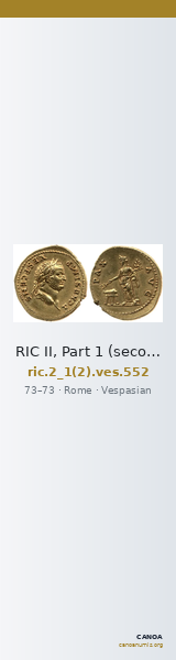 RIC II, Part 1 (second edition) Vespasian 552 — CANOA