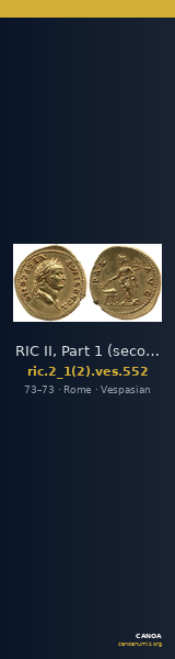 RIC II, Part 1 (second edition) Vespasian 552 — CANOA