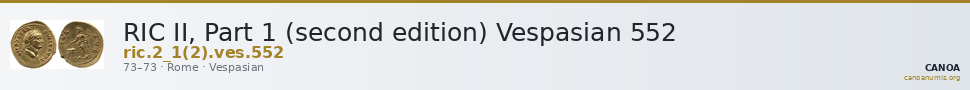 RIC II, Part 1 (second edition) Vespasian 552 — CANOA