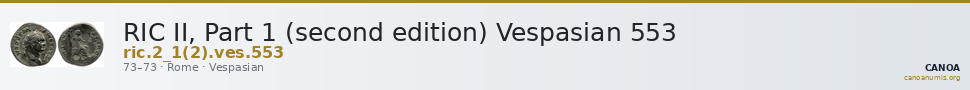 RIC II, Part 1 (second edition) Vespasian 553 — CANOA