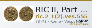 RIC II, Part 1 (second edition) Vespasian 555 — CANOA