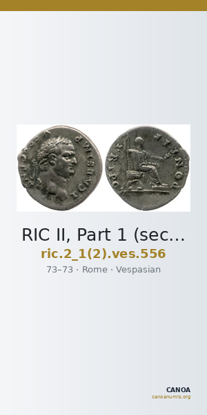 RIC II, Part 1 (second edition) Vespasian 556 — CANOA