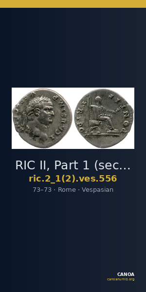 RIC II, Part 1 (second edition) Vespasian 556 — CANOA