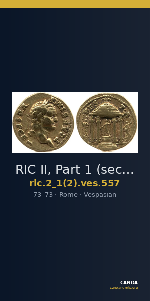 RIC II, Part 1 (second edition) Vespasian 557 — CANOA