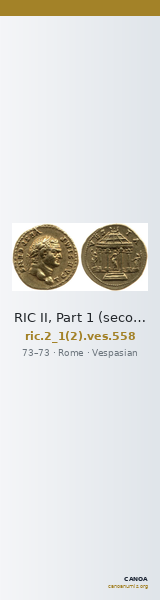 RIC II, Part 1 (second edition) Vespasian 558 — CANOA