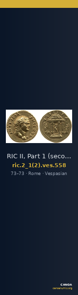 RIC II, Part 1 (second edition) Vespasian 558 — CANOA
