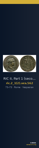 RIC II, Part 1 (second edition) Vespasian 562 — CANOA