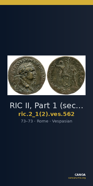 RIC II, Part 1 (second edition) Vespasian 562 — CANOA