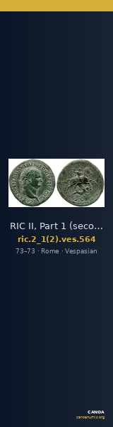 RIC II, Part 1 (second edition) Vespasian 564 — CANOA