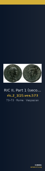 RIC II, Part 1 (second edition) Vespasian 573 — CANOA