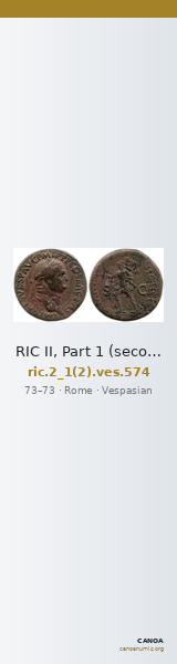RIC II, Part 1 (second edition) Vespasian 574 — CANOA