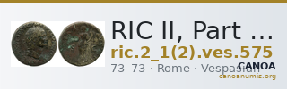 RIC II, Part 1 (second edition) Vespasian 575 — CANOA