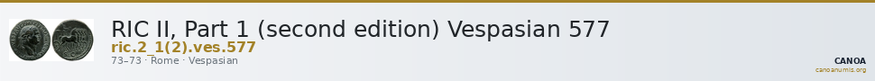 RIC II, Part 1 (second edition) Vespasian 577 — CANOA