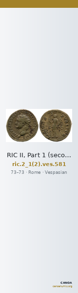 RIC II, Part 1 (second edition) Vespasian 581 — CANOA