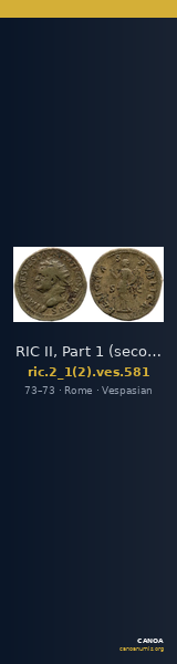 RIC II, Part 1 (second edition) Vespasian 581 — CANOA