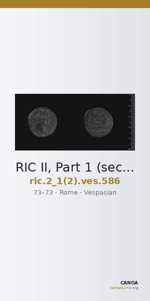 RIC II, Part 1 (second edition) Vespasian 586 — CANOA
