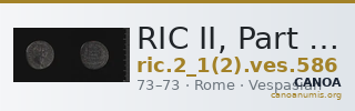 RIC II, Part 1 (second edition) Vespasian 586 — CANOA
