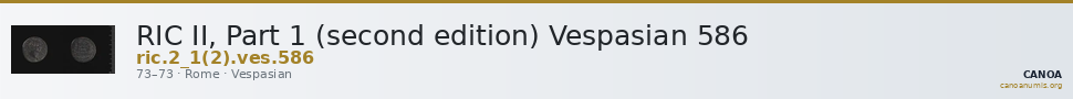 RIC II, Part 1 (second edition) Vespasian 586 — CANOA
