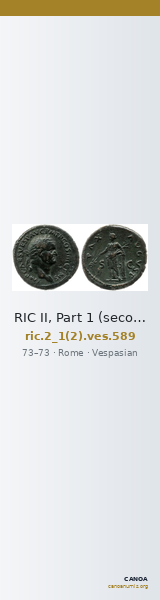 RIC II, Part 1 (second edition) Vespasian 589 — CANOA