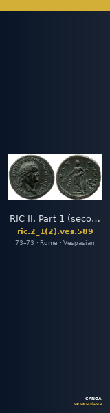 RIC II, Part 1 (second edition) Vespasian 589 — CANOA