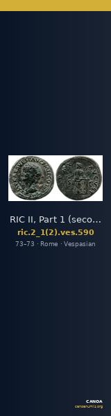 RIC II, Part 1 (second edition) Vespasian 590 — CANOA