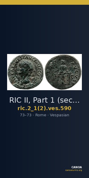 RIC II, Part 1 (second edition) Vespasian 590 — CANOA