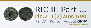 RIC II, Part 1 (second edition) Vespasian 590 — CANOA