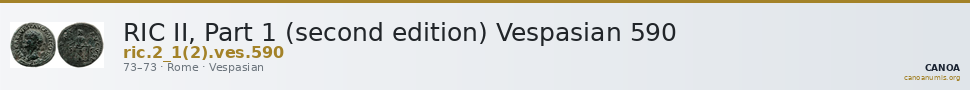 RIC II, Part 1 (second edition) Vespasian 590 — CANOA