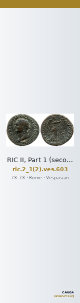 RIC II, Part 1 (second edition) Vespasian 603 — CANOA