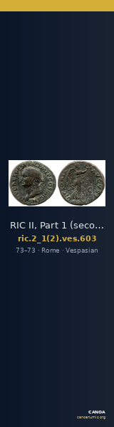 RIC II, Part 1 (second edition) Vespasian 603 — CANOA